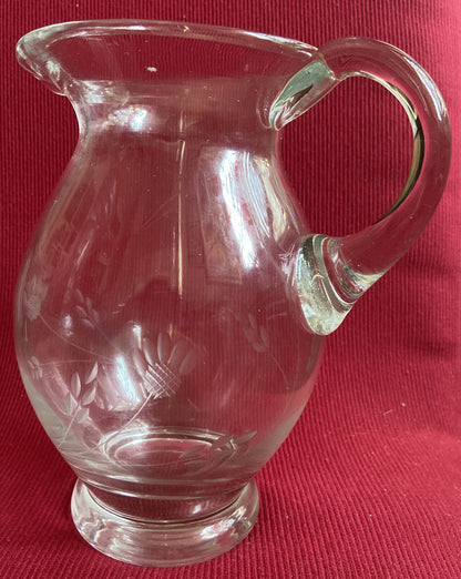 Glass water carafe and wine carafe