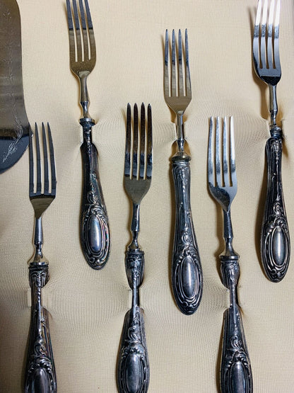 Vintage silver cutlery set