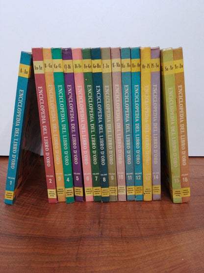 Encyclopédie du livre d'or pour enfants italiens, 16 volumes, 1961