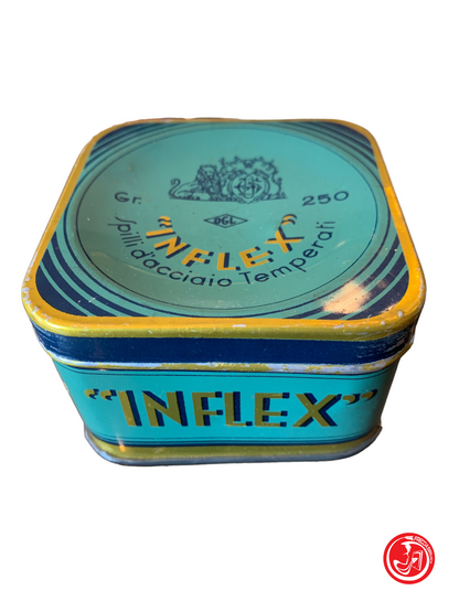 Scatola di latta vintage Inflex 250gr