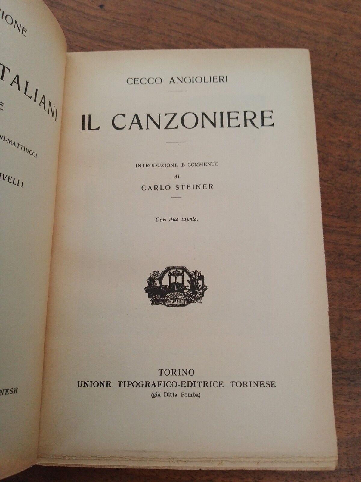 Il Canzoniere, Cecco Angiolieri, UTET 1925