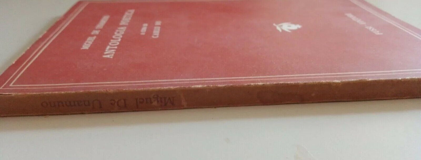 POETIC ANTHOLOGY, M.DE UNAMUNO ed. FUSSI 1949