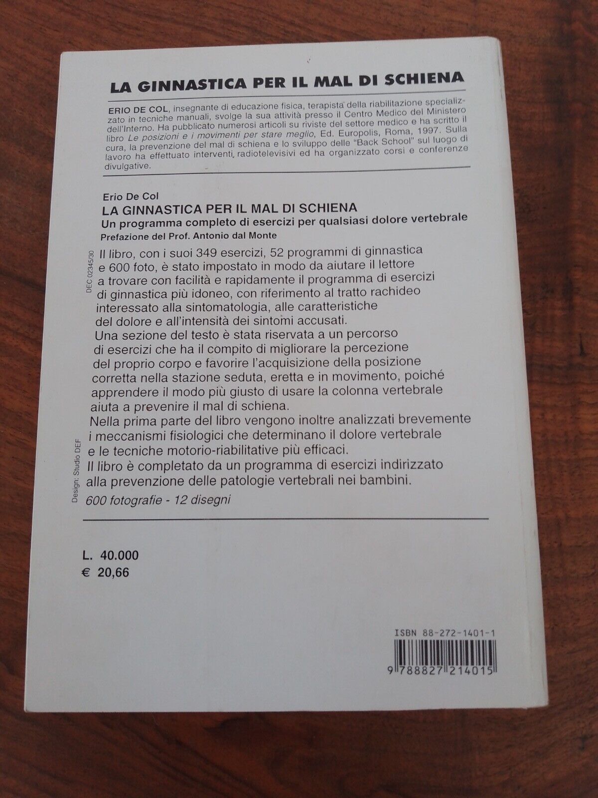La ginnastica per il mal di schiena. Un programma completo di esercizi, De Col
