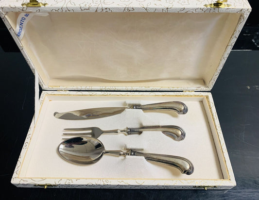 Silver cutlery set of 3