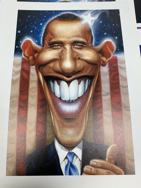 Tirages caricaturaux de Barak Obama 42x30