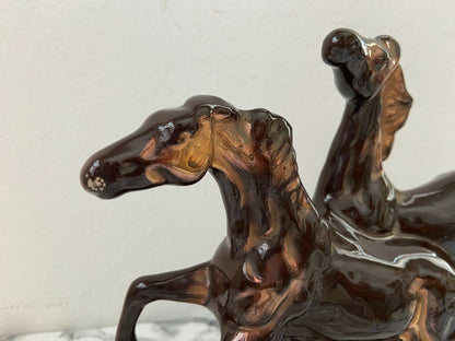 Arte e antiquariato - oggettistica - Statua cavalli rampanti Porcellana