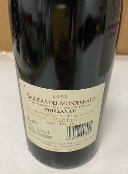 Barbera del Monferrato Frizzante  2002 Rive Rosse Vinchio-Vaglio Serra 75cl