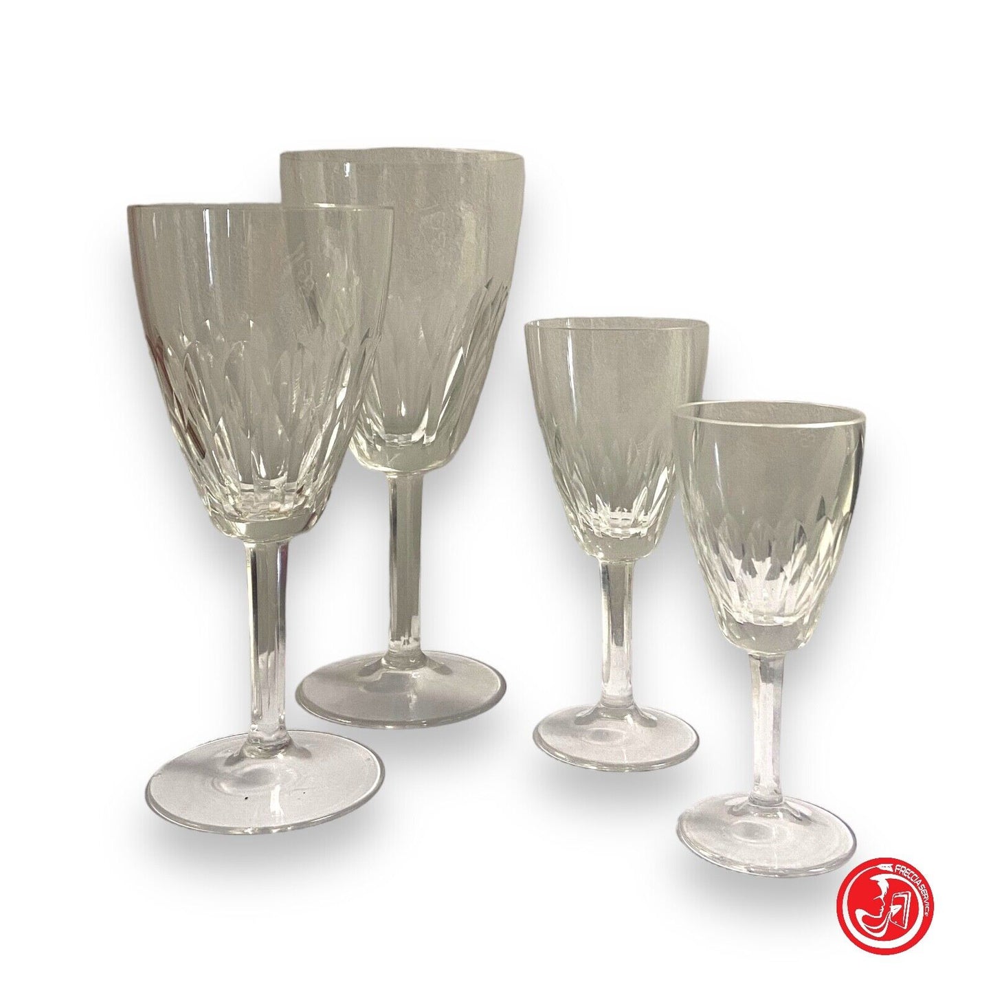 Service complet en cristal pour 6 personnes (24 verres)