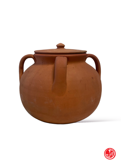 Terracotta vase with handles