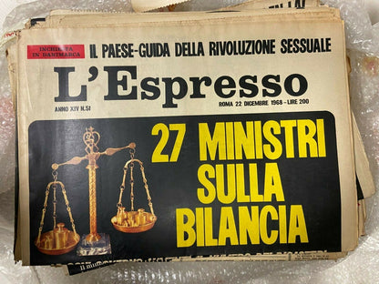 L'Espresso -  giornali antichi - anni '69/'71/'72/'73