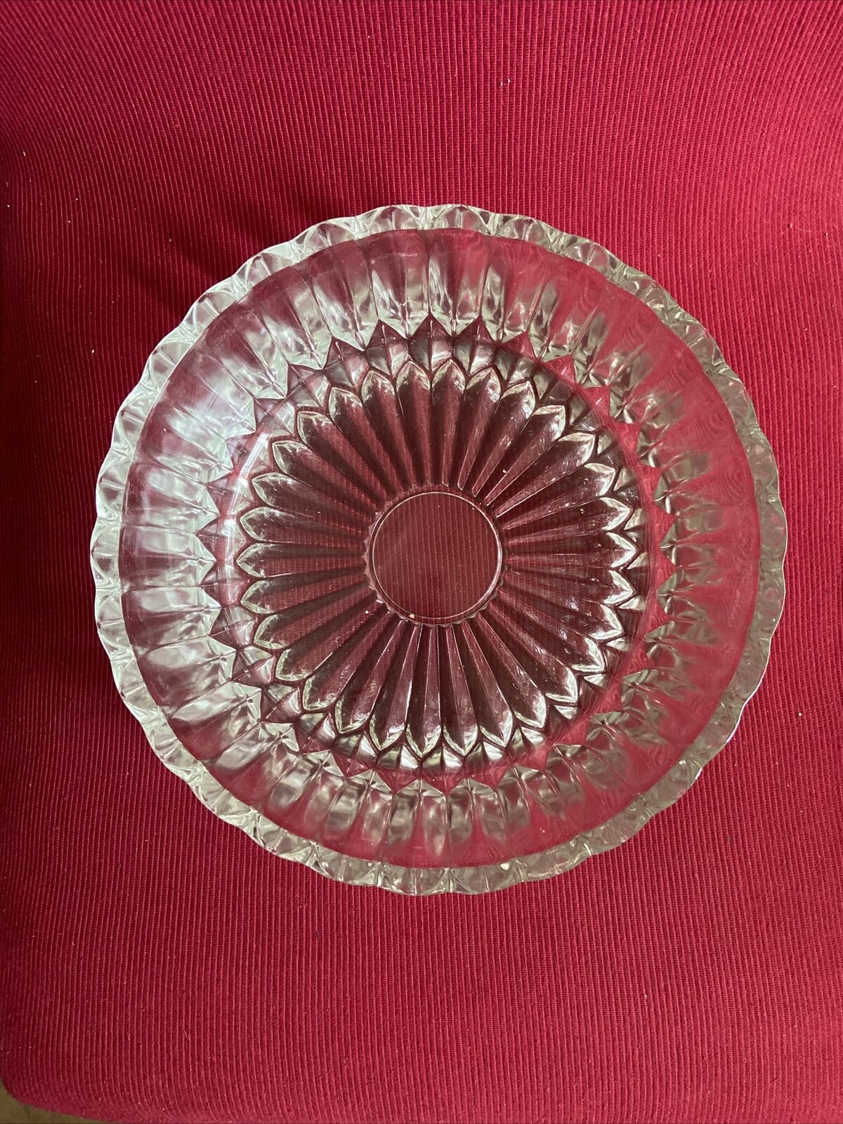 Plateau et 6 tasses en verre cristal