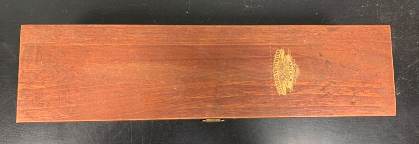 Antique quail distillery wooden box