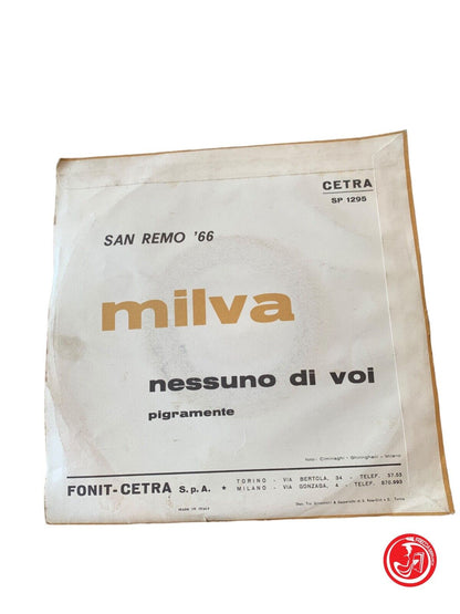 Milva - Nessuno Di Voi / Pigramente