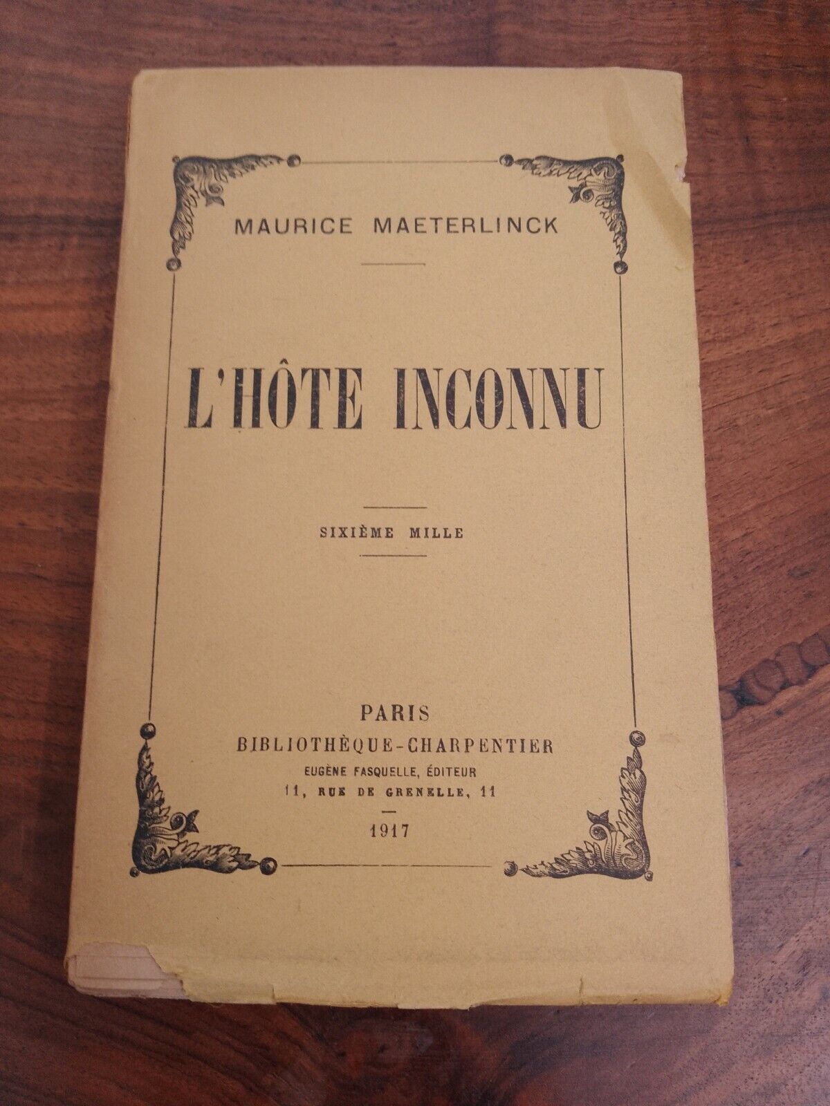 Maurice Maeterlinck, L'hote inconnu, Fasquelle, 1917