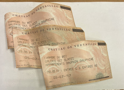 Ticket Chateau De Versailles 1997