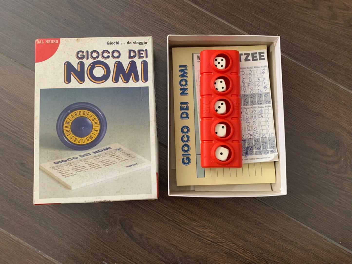 Gioco da viaggio vintage - Il gioco dei nomi