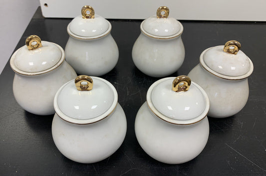 Set of 6 sugar bowls