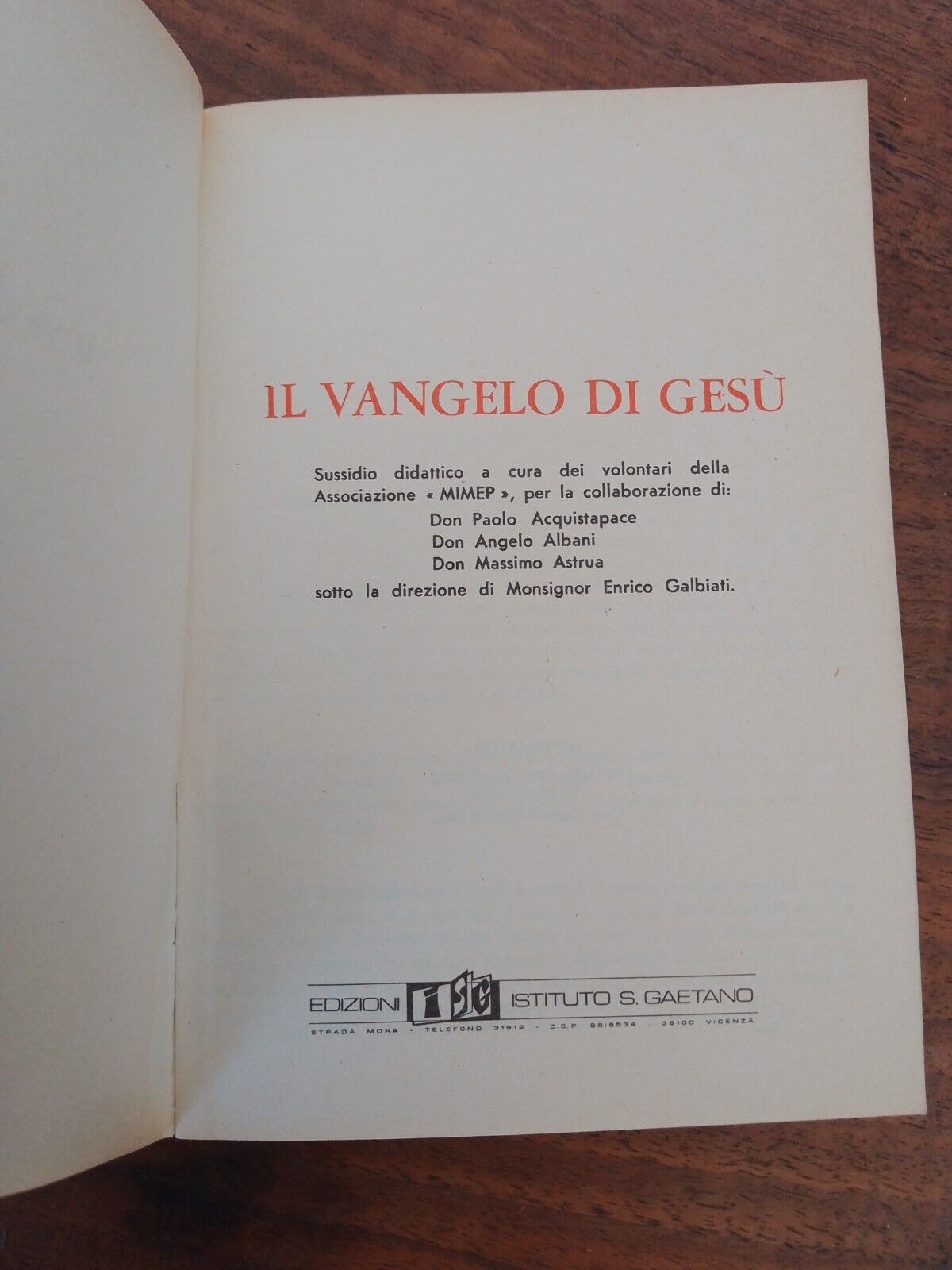 L'Évangile de Jésus - Édition de poche - Ist. S. Gaetano 1966