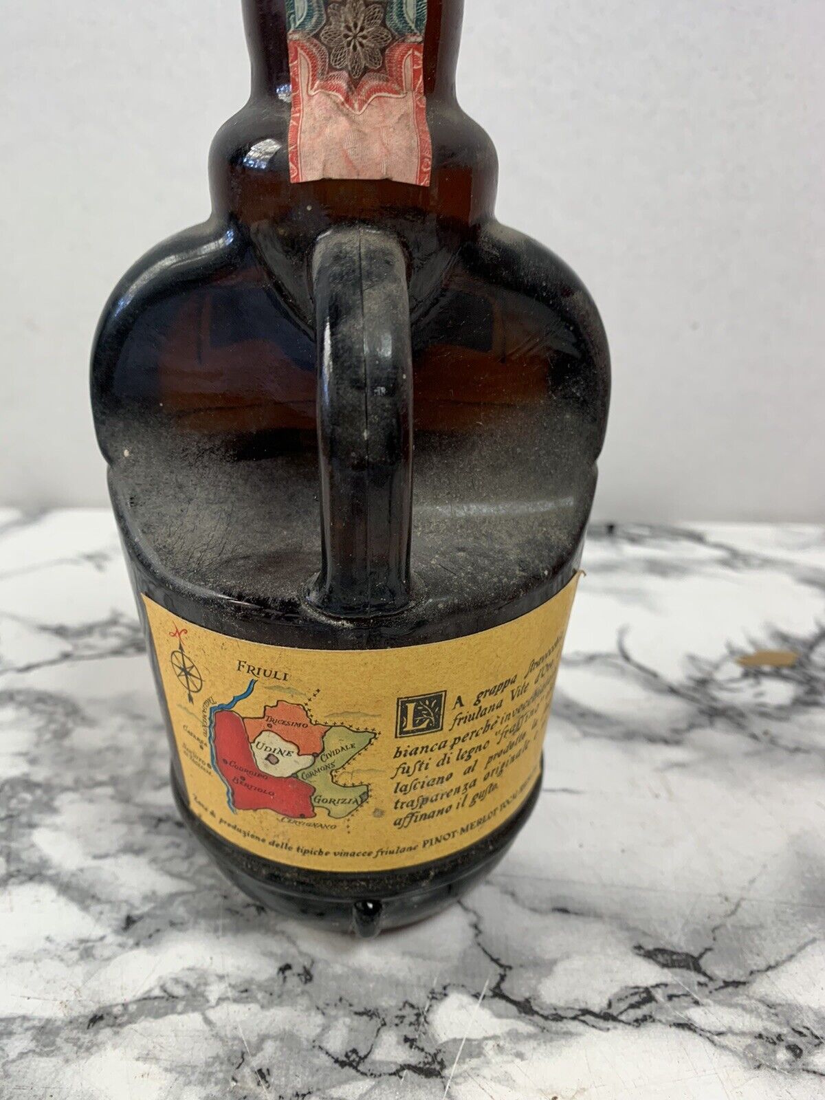 Bottiglia Grappa Friulana - Vite D’oro - Annata 1980 - Camel Distillerie