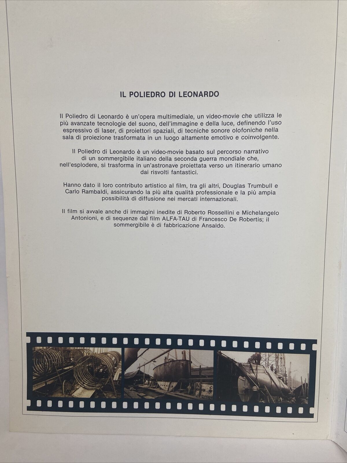 LE POLYHEDRO DE LEONARDO - Vidéodisque / Disque Laser - Multigramme - "Effet Nuit"