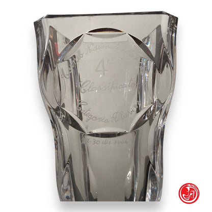 Vase trophée en cristal 