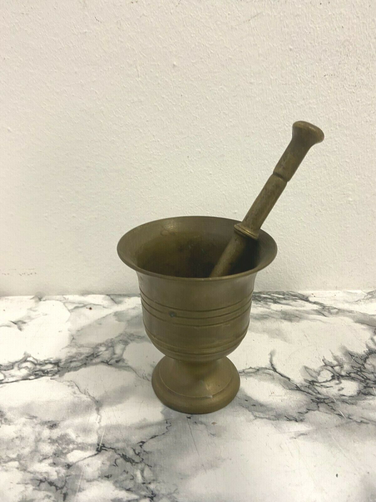 Brass pestle and mortar