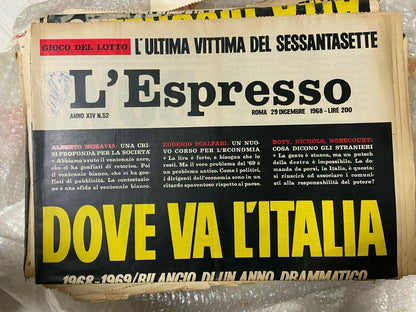 L'Espresso -  giornali antichi - anni '69/'71/'72/'73