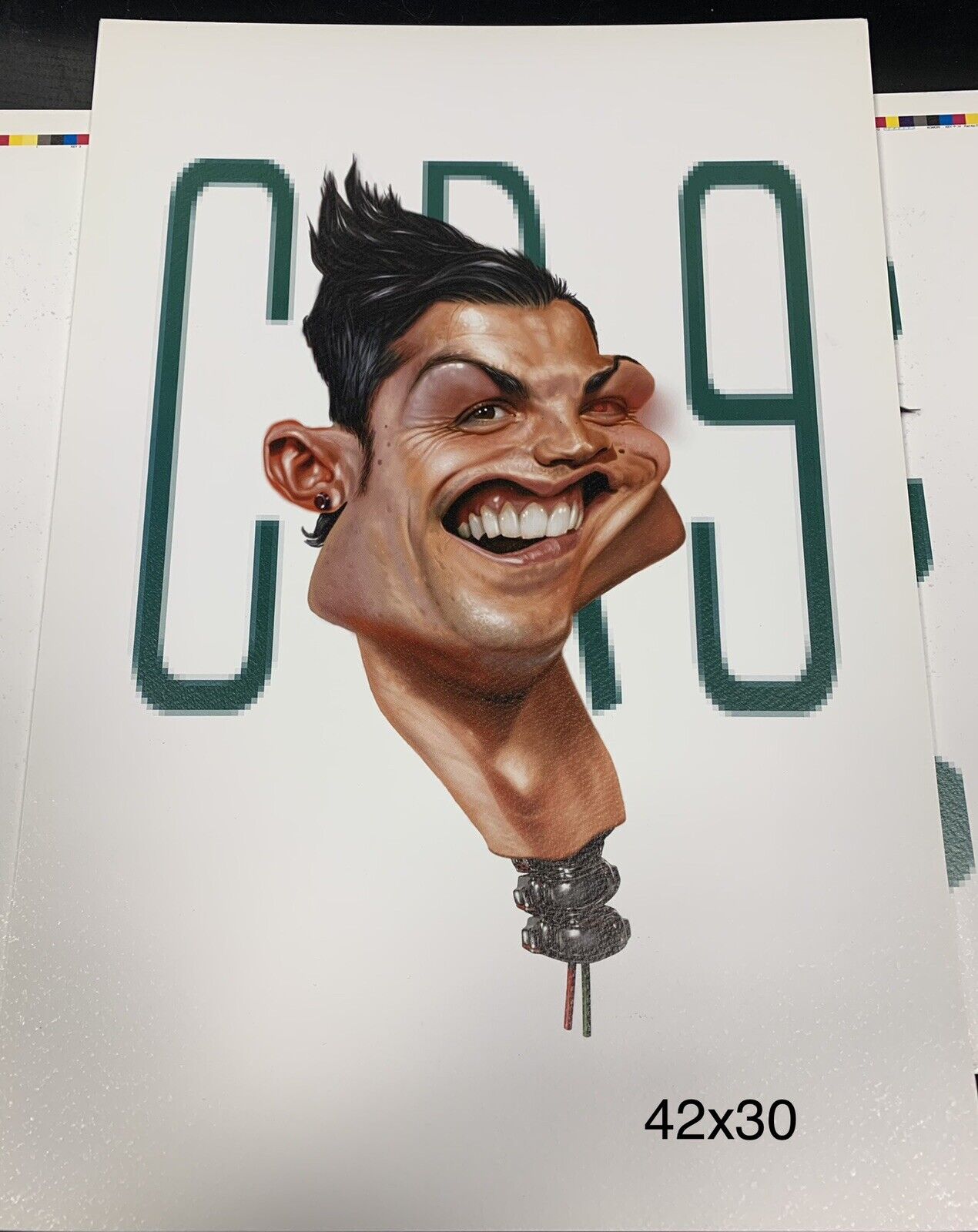 Stampe caricature Cristiano Ronaldo 42x30