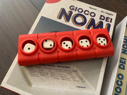 Gioco da viaggio vintage - Il gioco dei nomi