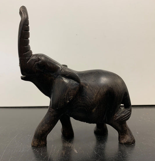 Wooden elephant figurine