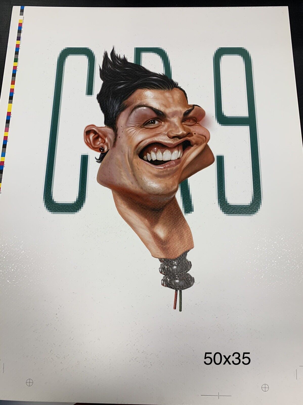 Tirages caricaturaux de Cristiano Ronaldo 50x35