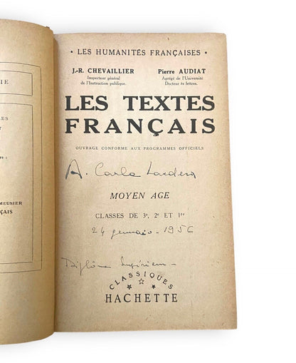 les textes francais - J.R. Chevaillier et PAudial - HACHETTE