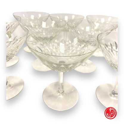 9 coppe in cristallo per martini