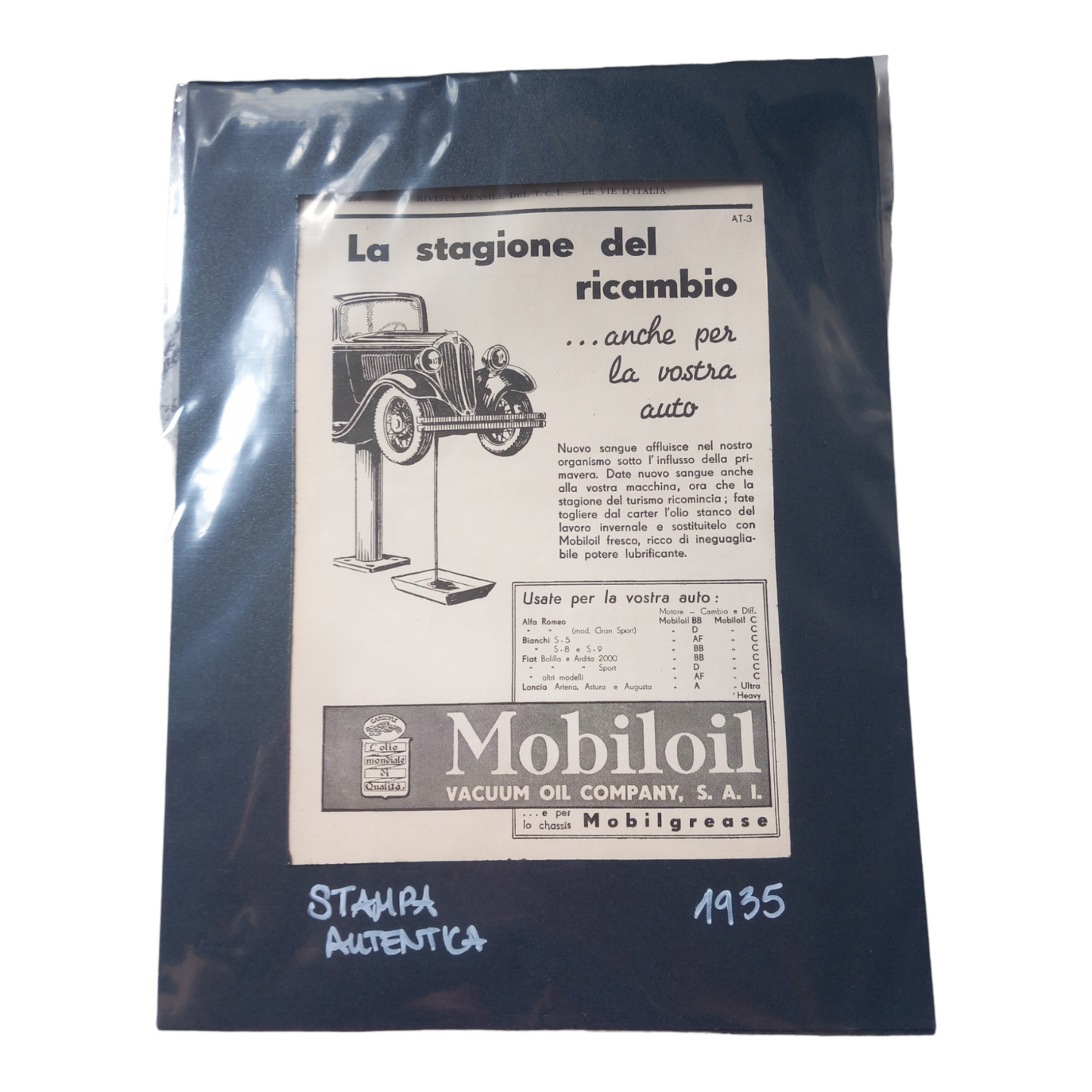 Advertising print from the 1930s