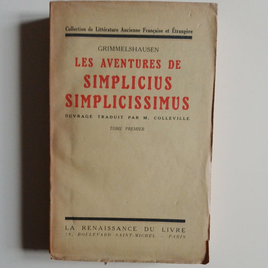 Grimmelshausen, Les aventures de Simplicius Simplicissimus vol. 1,