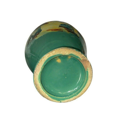 Vaso in ceramica verde