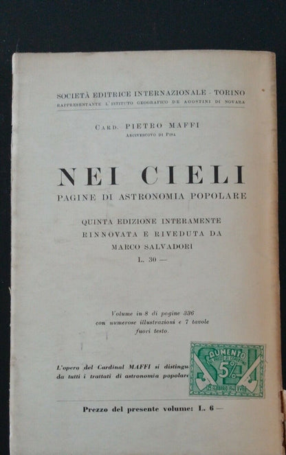 ASTRONOMIE POUR TOUS, Traité populaire, B. BERRO, Turin, SEI 1935