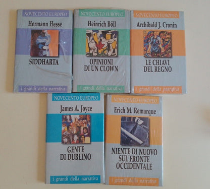 Stock de 5 livres - NOVECENTO EUROPEO, les grands de la fiction