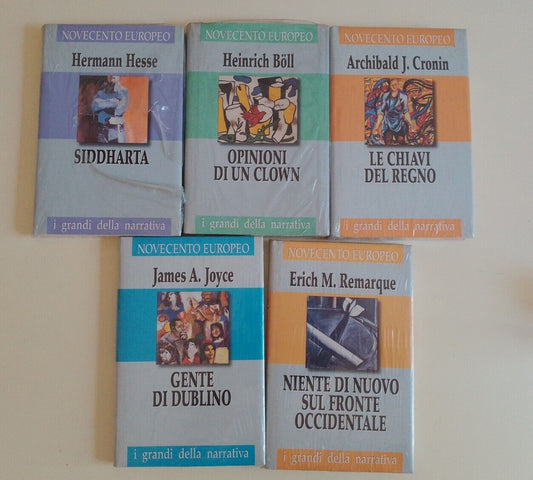 Stock of 5 books - NOVECENTO EUROPEO, the greats of fiction