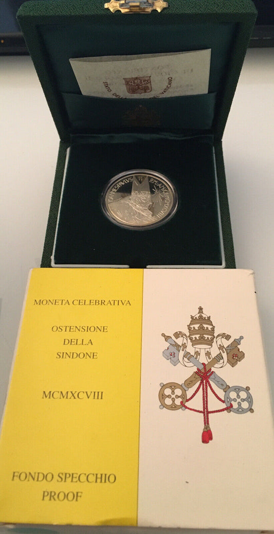 500 LIRE COMMEMORATIVE EXHIBITION OF THE SHROUD ARG. Proof Proof Fund 1998