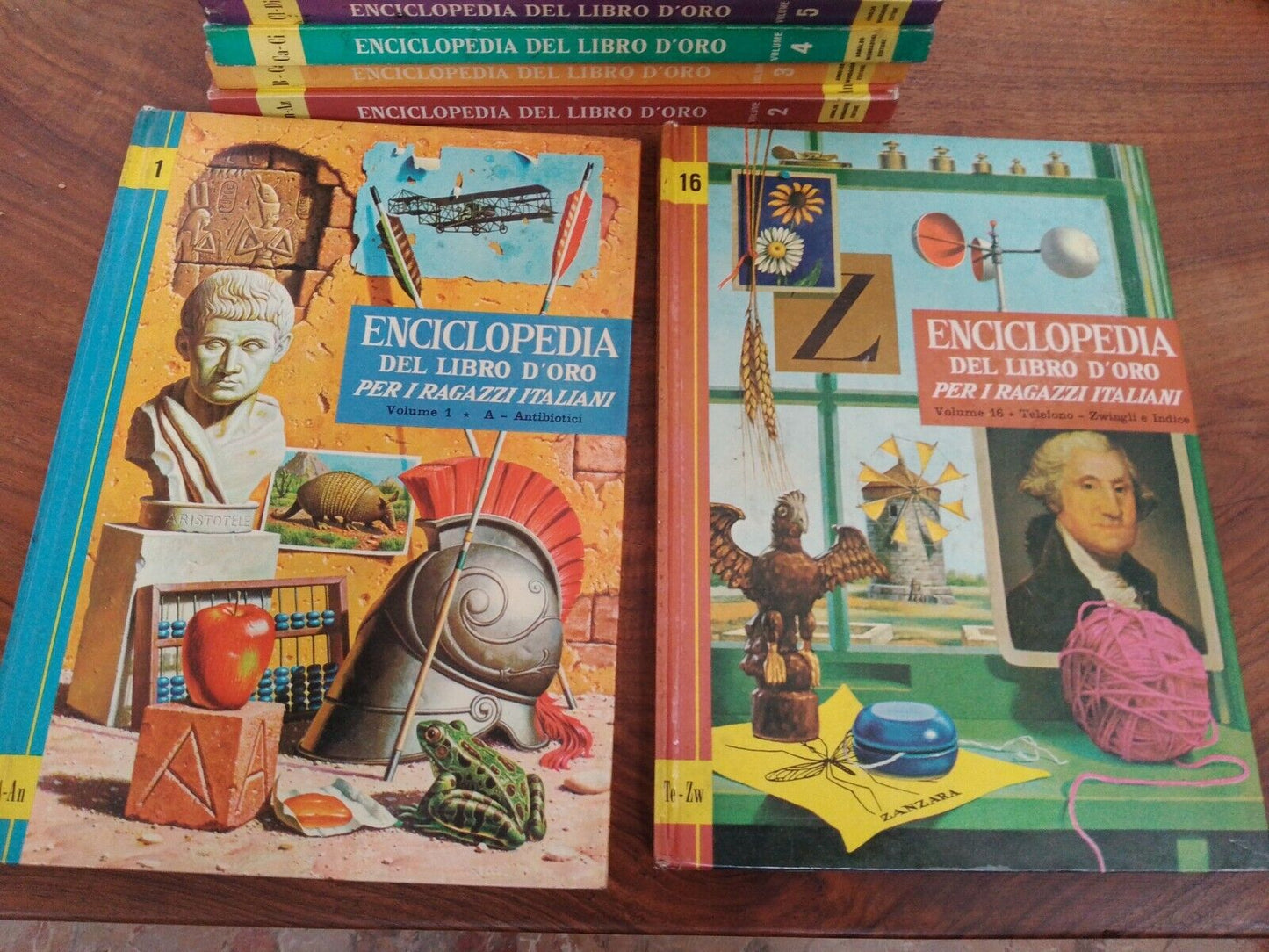 Encyclopédie du livre d'or pour enfants italiens, 16 volumes, 1961