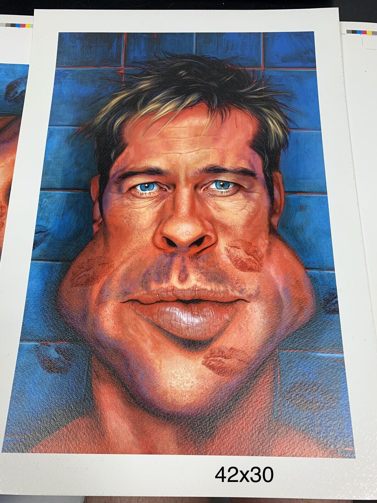 Stampe caricature Brad Pitt 42x30