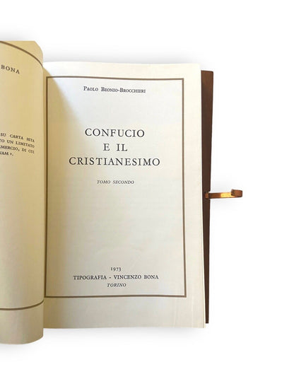 CONFUCIUS AND CHRISTIANITY - FIRST and SECOND VOLUME - VINCENZO BONA PRINTING SHOP 1973