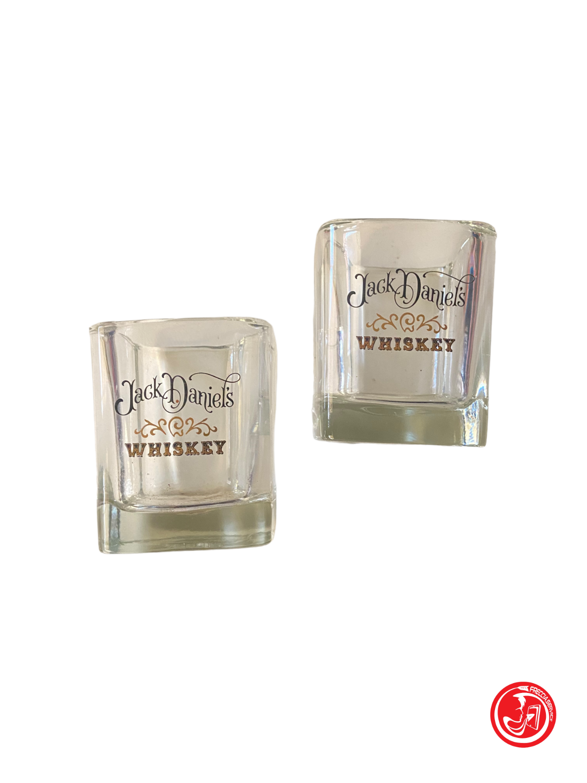 Pair of Jack Daniels glass glasses