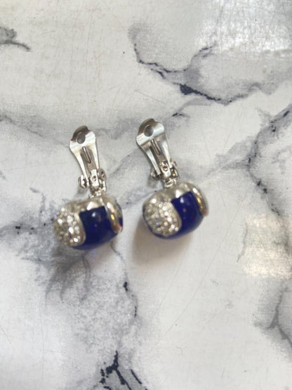 Vintage earrings - blue stone