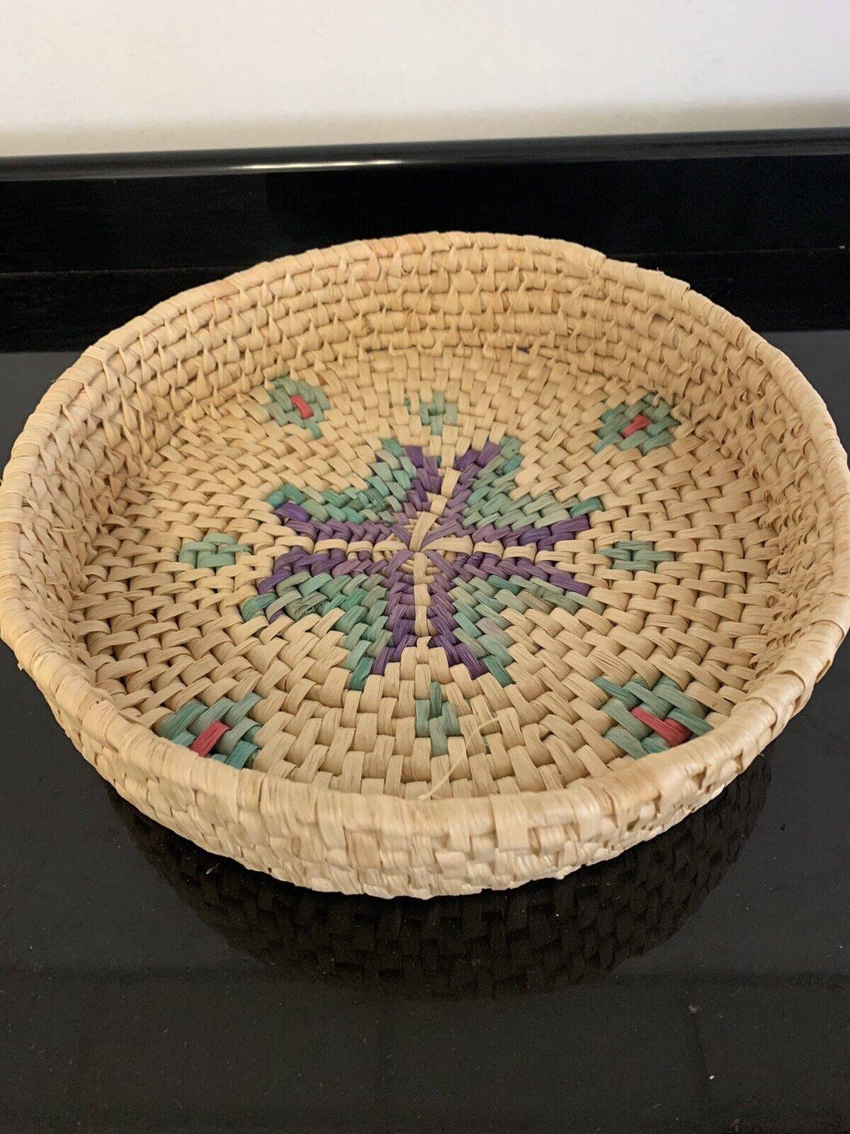 Wicker storage basket