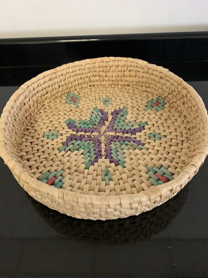 Wicker storage basket