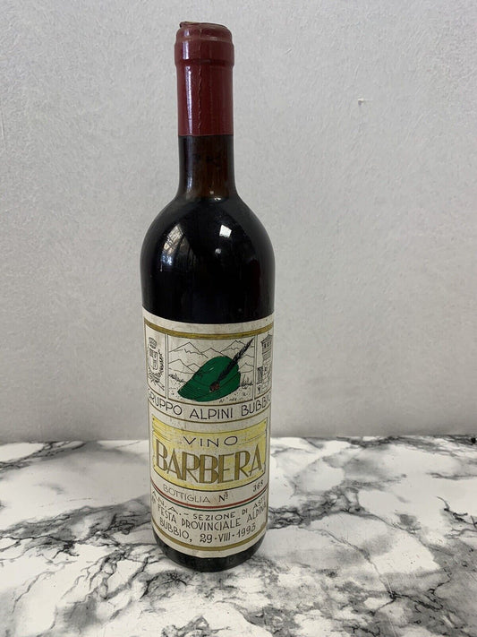 Bottiglia Vino Barbera - Gruppo Alpini Bubbio
