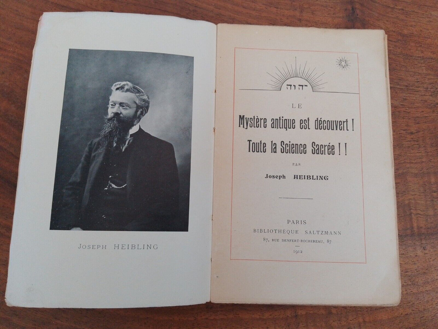 LE MYSTÈRE ANTIQUE EST DÉCOUVERT ! Toute science sacrée !! - J. Heibling - 1912
