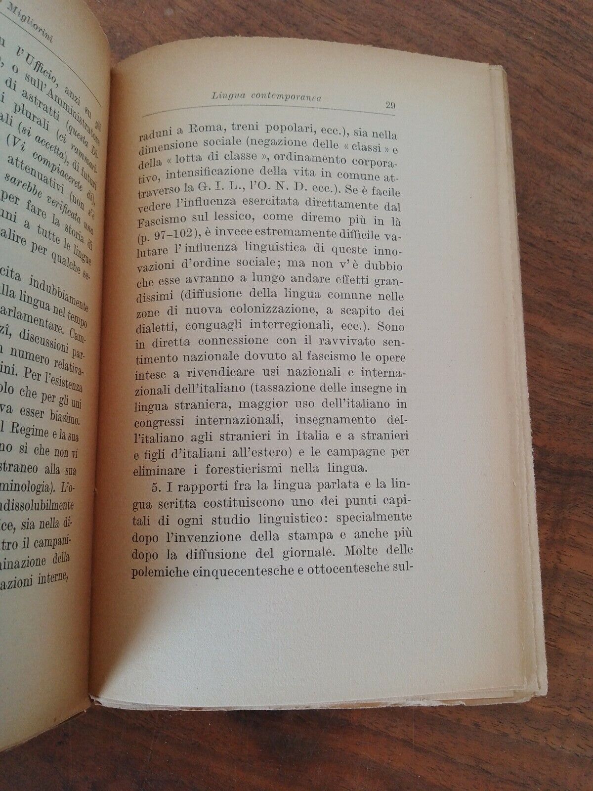 Contemporary Language, B. Migliorini, Sansoni, 1938